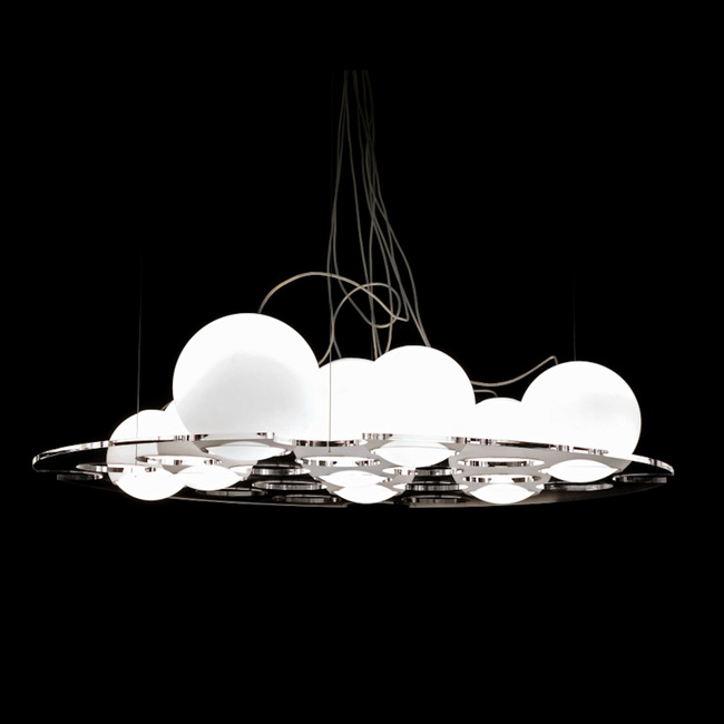 Plateau Round Pendant By Oluce Srl Ol Plateau 476 Tr