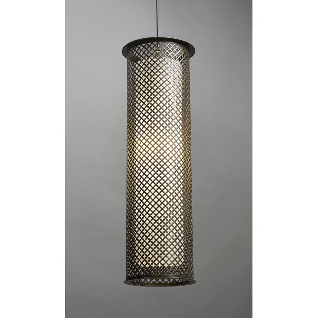 Clarus Round Shade Quatrefoil Cutout Pendant by UltraLights
