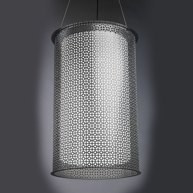 Clarus Round Shade Geometric Cutout Pendant by UltraLights