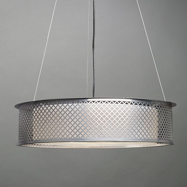 Clarus Shaded Quatrefoil Cutout Drum Pendant by UltraLights