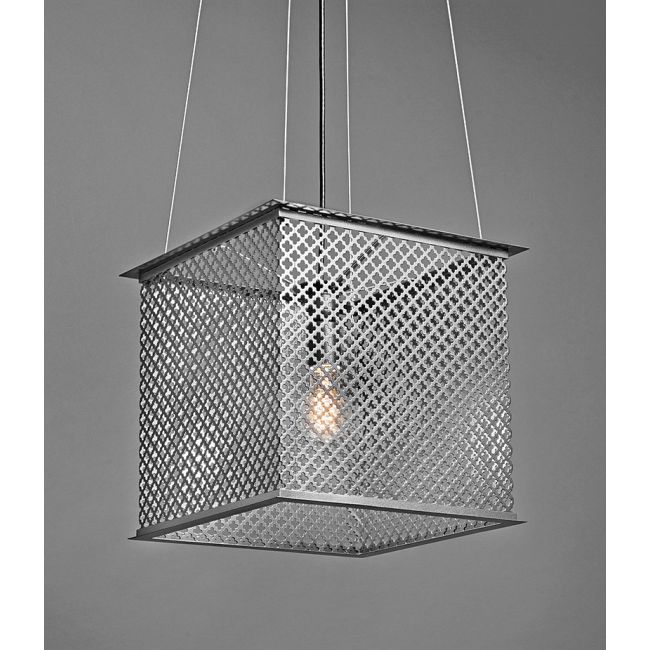 Clarus Square Exposed Quatrefoil Cutout Pendant by UltraLights