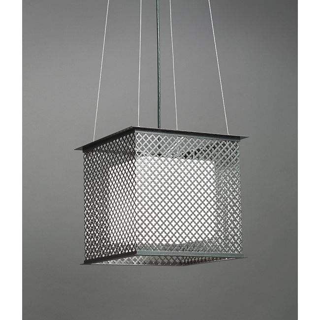Clarus Square Shaded Quatrefoil Cutout Pendant by UltraLights