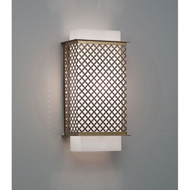 Clarus Squared Quatrefoil Cutout Wall Light by UltraLights