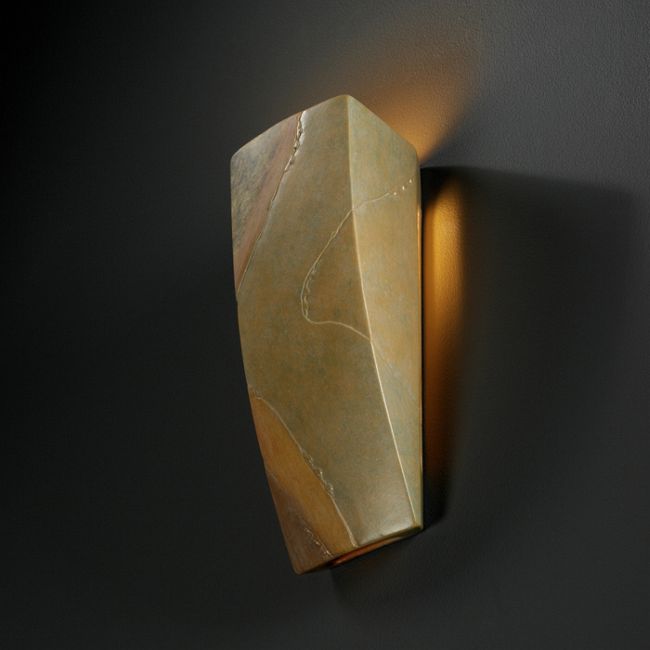 Harvest Yellow Slate Ceramic Wall Sconce by Justice Design