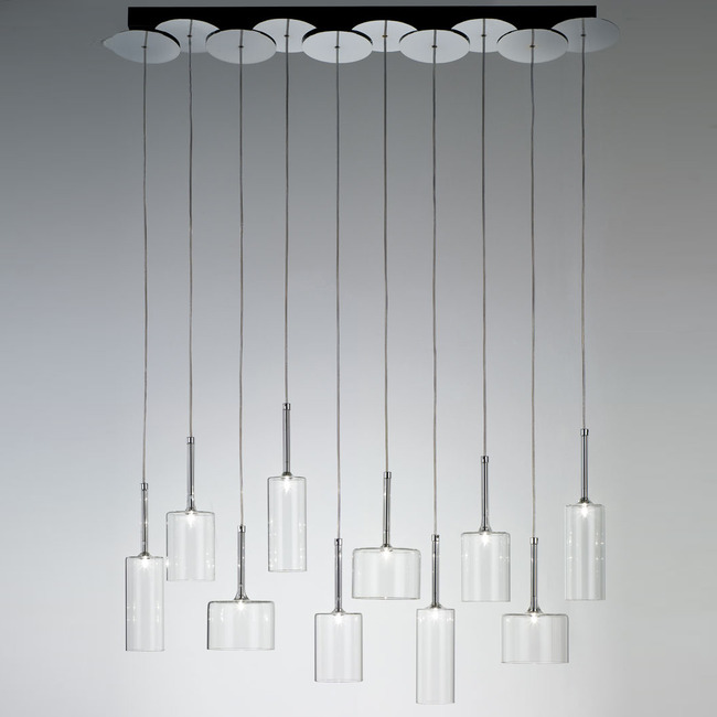 Spillray Linear Multi-Light Suspension by Axolight