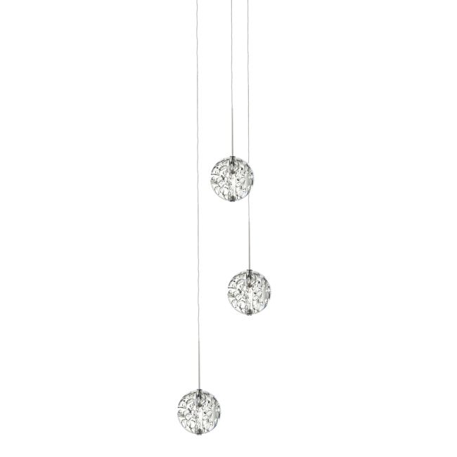 Bubble Ball Round 3-Light Pendant by PureEdge Lighting