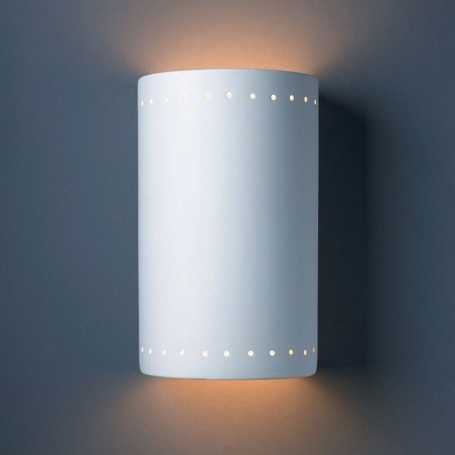 Perforated Cylinder Wall Sconce by Justice Design