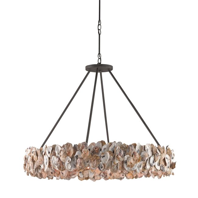 Oyster Circle Chandelier by Currey and Company