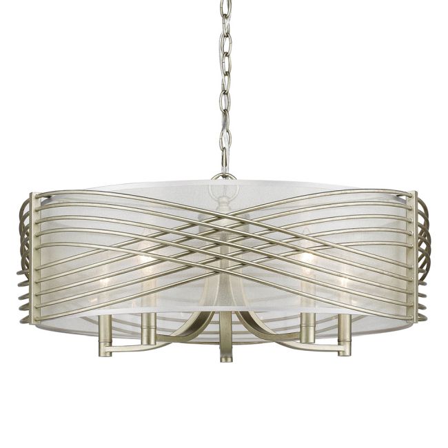 Zara Chandelier By Golden Lighting 5516 5 WG SHR