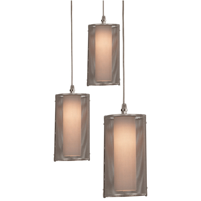 Uptown Mesh Glass Round Multi Light Pendant by Hammerton Studio