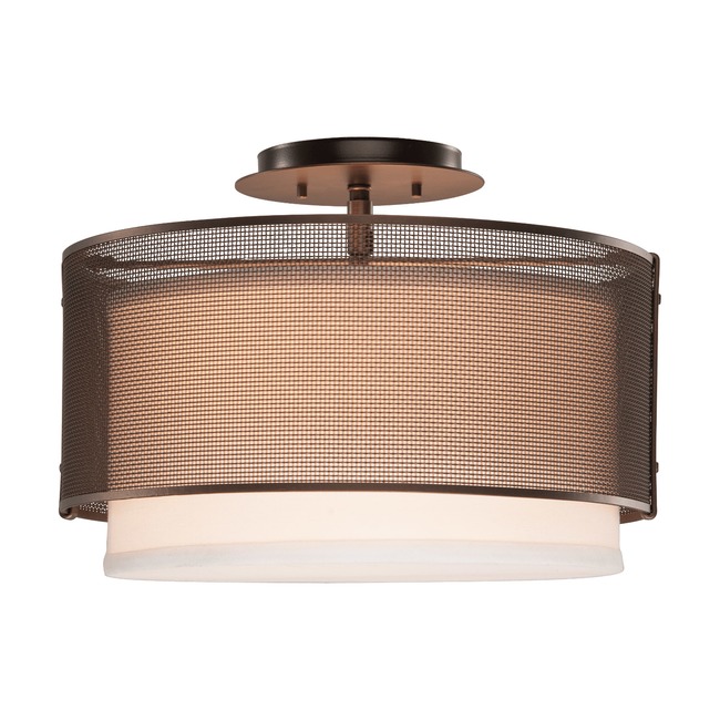 Uptown Mesh Semi Flush Ceiling Light by Hammerton Studio