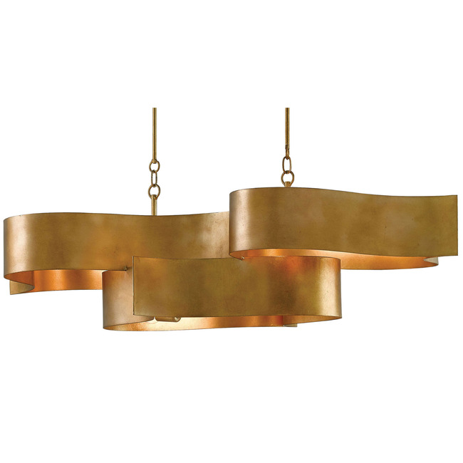 Grand Lotus Oval Chandelier by Currey and Company