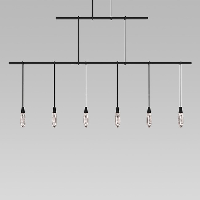 Suspenders Linear Two Tier Pendant with Teardrops by SONNEMAN - A Way of Light