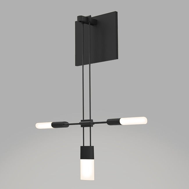 Suspenders Single Wall Light with Etched Chiclet Cluster by SONNEMAN - A Way of Light