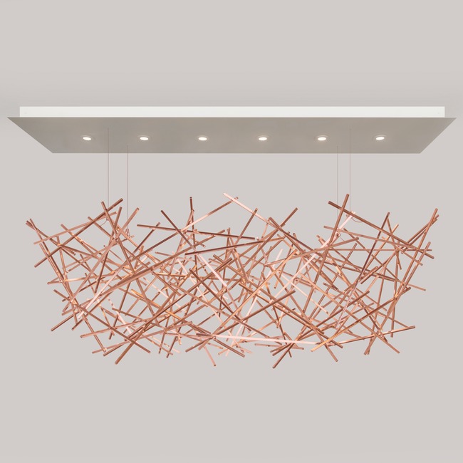 Criss Cross Linear Chandelier by Ridgely Studio Works