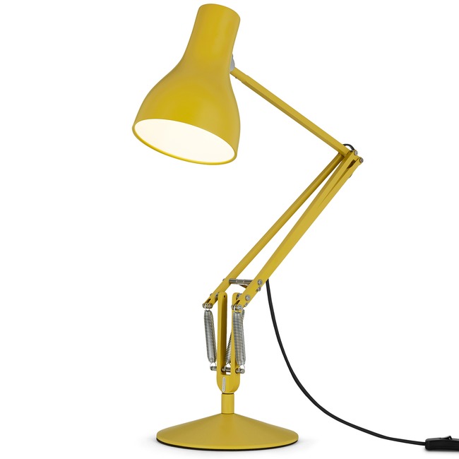 yellow anglepoise desk lamp