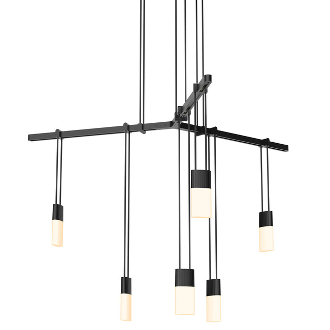 Suspenders 1-Tier Tri-Bar Pendant with Chicklet Luminaires by SONNEMAN - A Way of Light