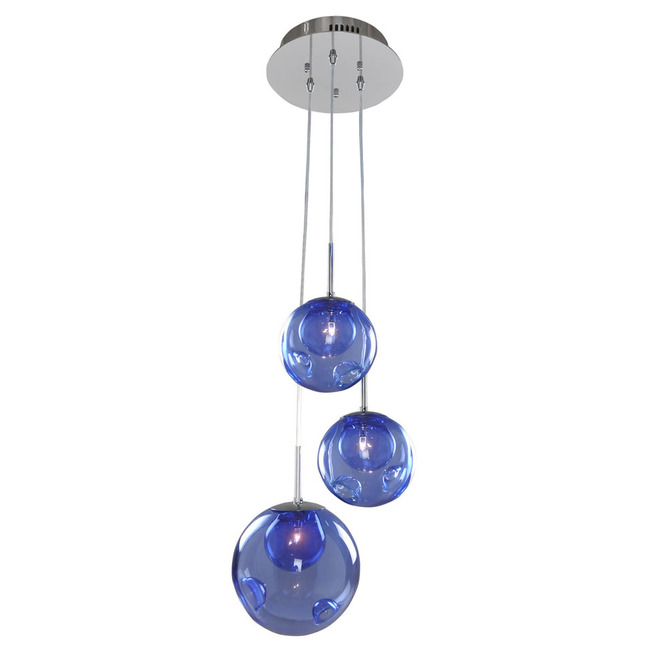 Meteor Round Multi Light Pendant by Kalco