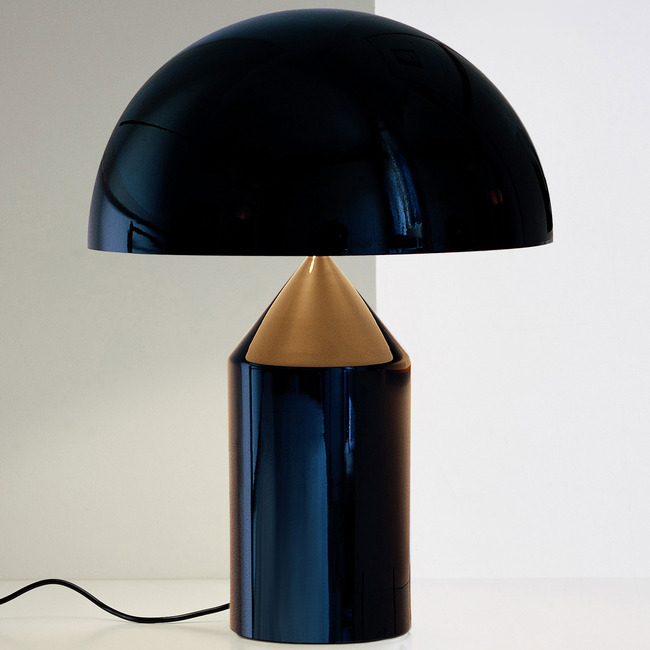 Atollo Black Metal Table Lamp by Oluce Srl