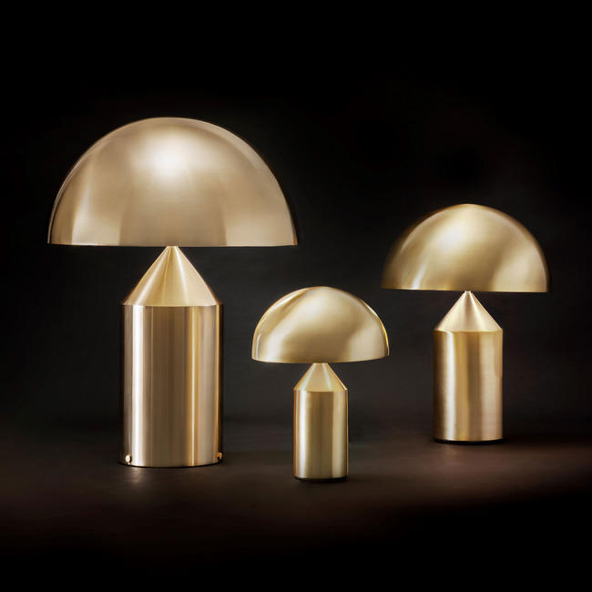 Atollo Gold Metal Table Lamp by Oluce Srl