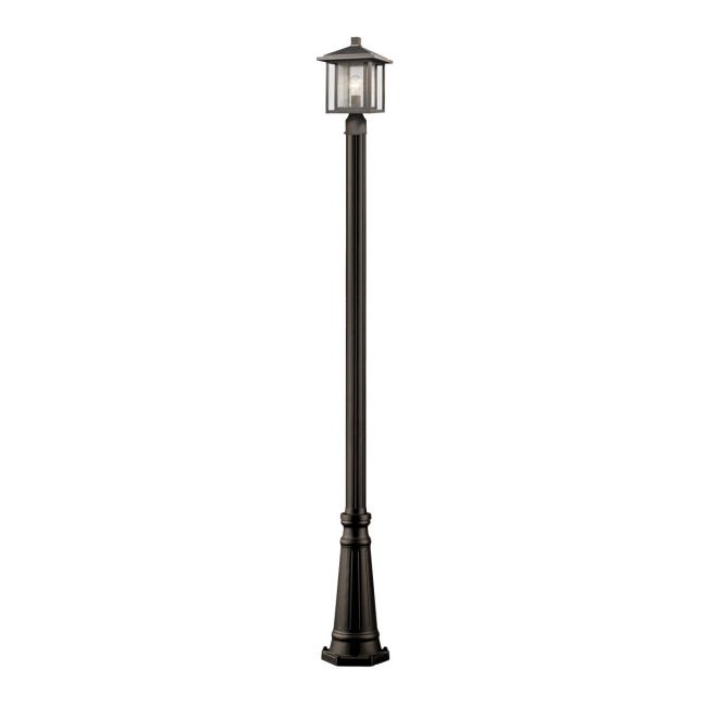 Aspen Outdoor Post Light with Round Post/Hexagon Base by Z-Lite