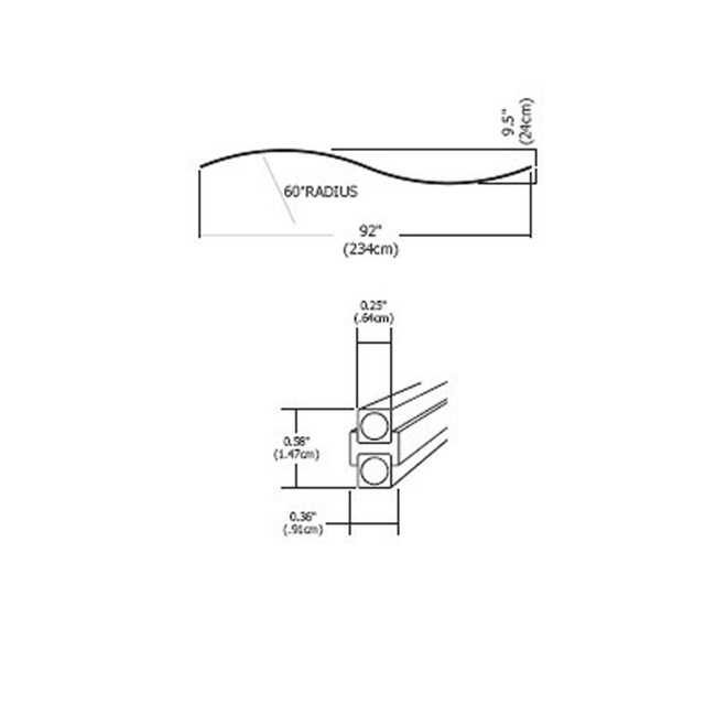 Monorail Pre-Bent S Curve by PureEdge Lighting