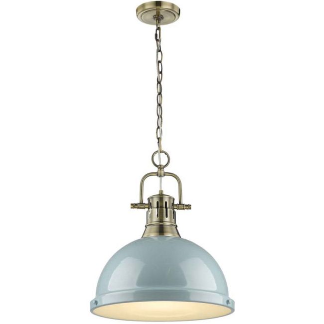 Duncan Chain Pendant with Diffuser by Golden Lighting