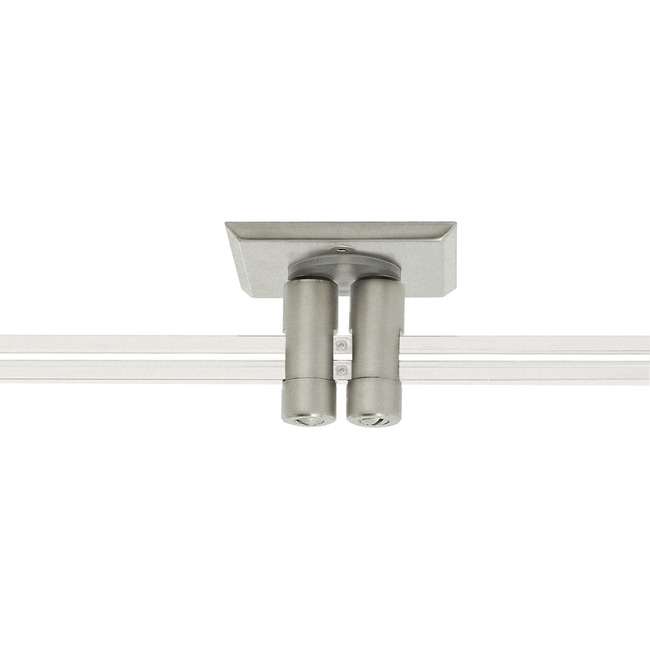 Monorail 2IN SQ Dual Feed Canopy Pol Nickel - Discontinued by PureEdge Lighting