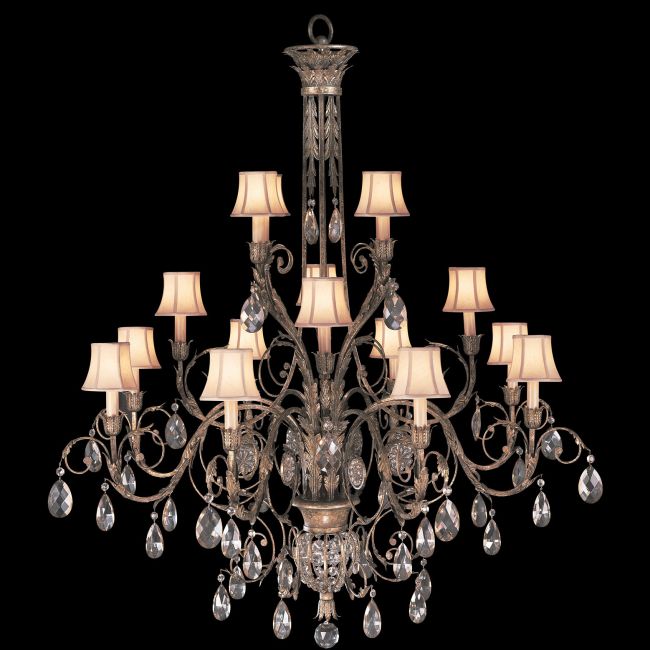 A Midsummer Nights Dream 16 Light Crystal Droplet Chandelier by Fine Art Handcrafted Lighting