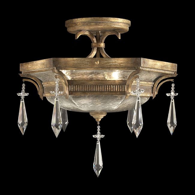 Monte Carlo Semi Flush Ceiling Light by Fine Art Handcrafted Lighting