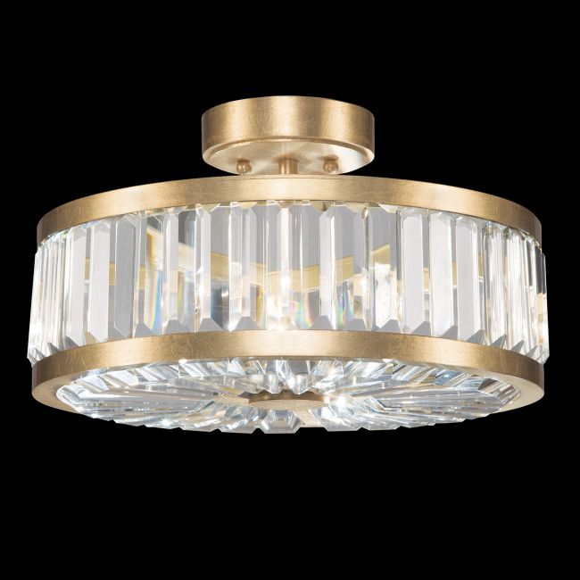 Crystal Enchantment Round Semi Flush Ceiling Light by Fine Art Handcrafted Lighting