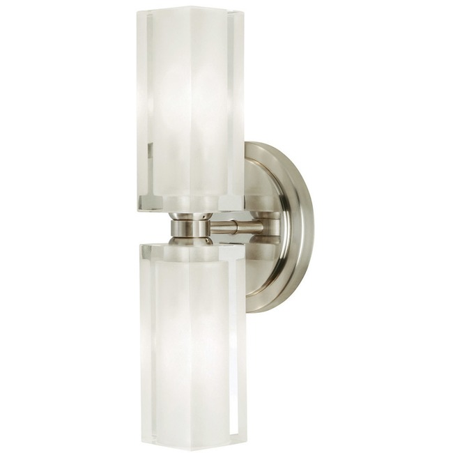 Crystal Double Rectangle Wall Light by Stone Lighting