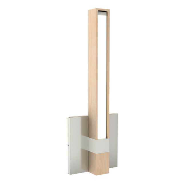 Tie Stix Wood Vertical Fixed Warm Dim Wall Light by PureEdge Lighting