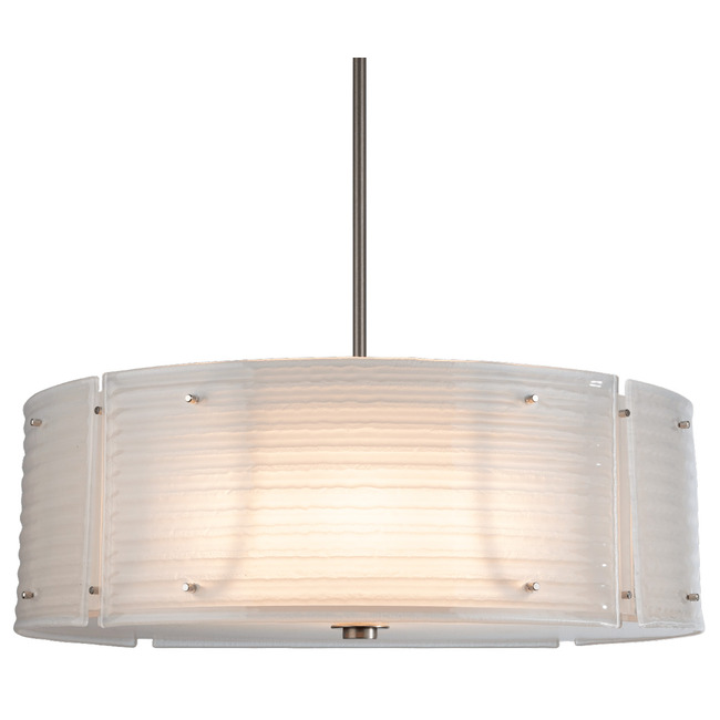 Textured Glass Drum Pendant by Hammerton Studio