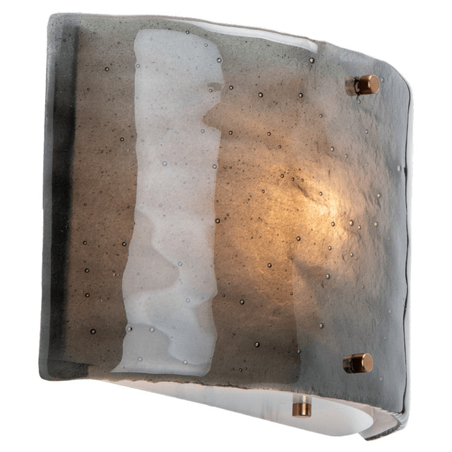 Textured Glass Round Wall Sconce by Hammerton Studio