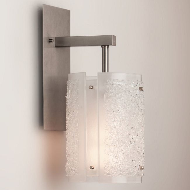 Textured Glass Post Wall Sconce by Hammerton Studio