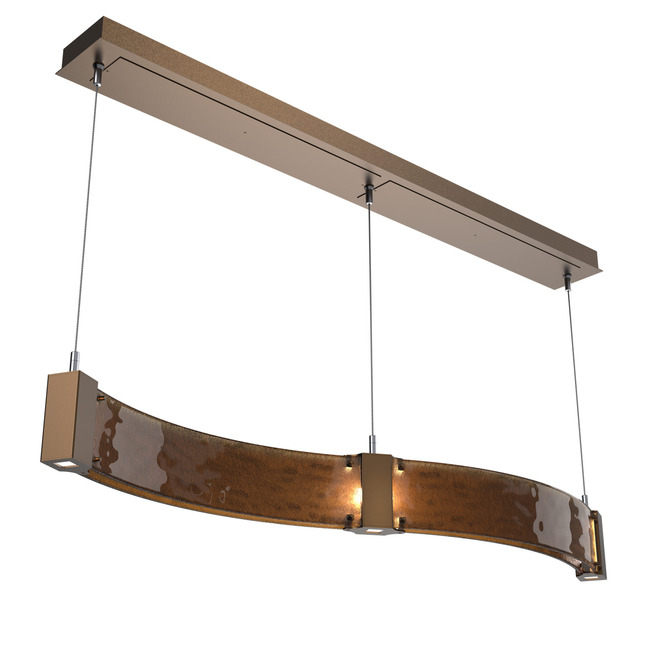 Parallel Curved Linear Pendant by Hammerton Studio