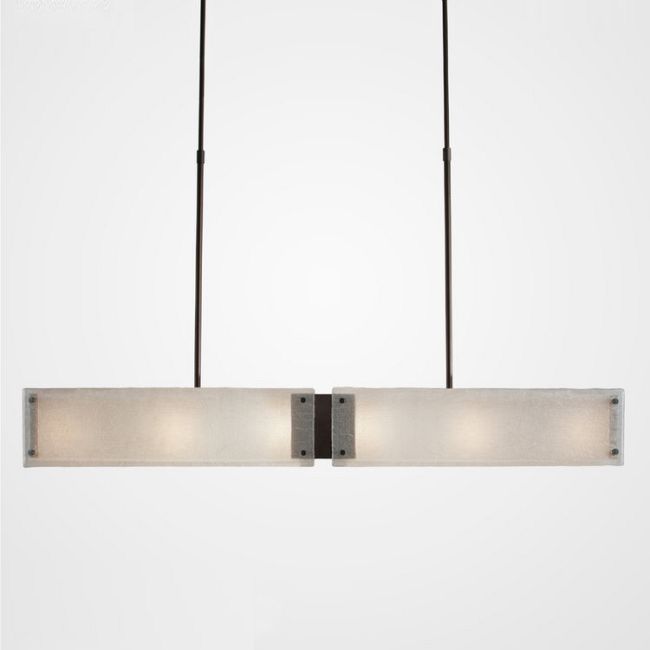 Textured Glass Linear Pendant by Hammerton Studio