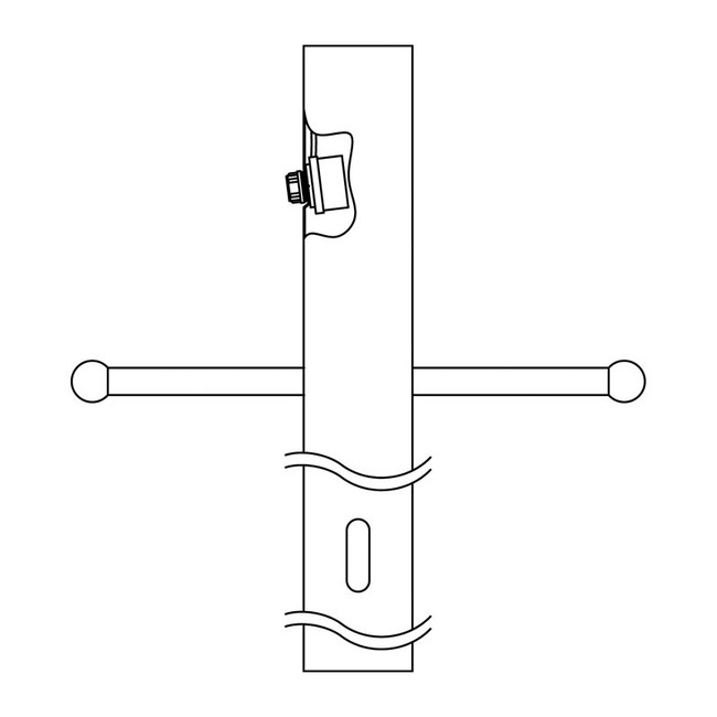 3 x 84 Direct Burial Post w/ Ladder Rest / Int Photocell by Kichler