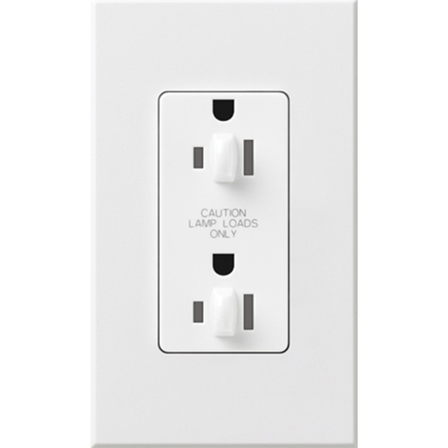 15A Dual Dimmable Tamper Resist Receptacle by Lutron