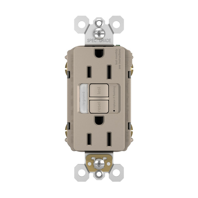 15A Tamper-Resistant GFCI Outlet with Night Light by Legrand Radiant