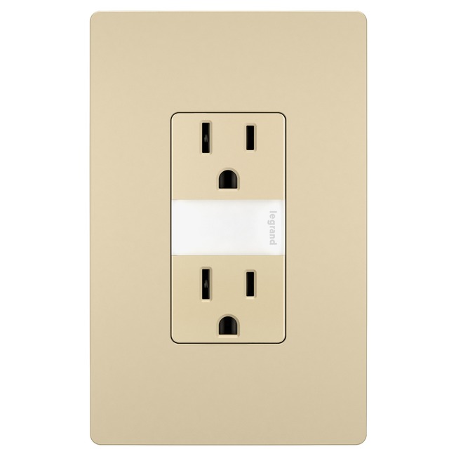 15 Amp Tamper Resistant Outlet with Nightlight by Legrand Radiant