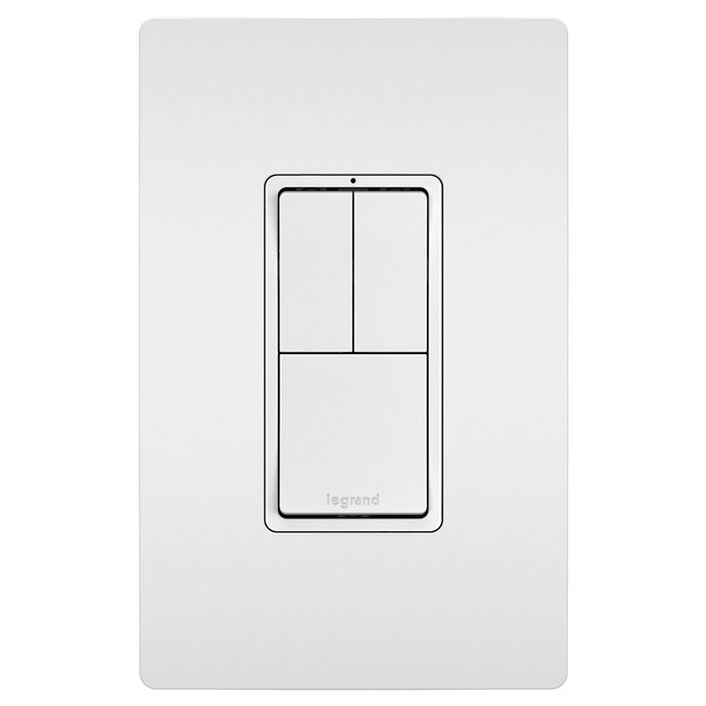 3-Module with Single Pole and 3-Way Switches by Legrand Radiant
