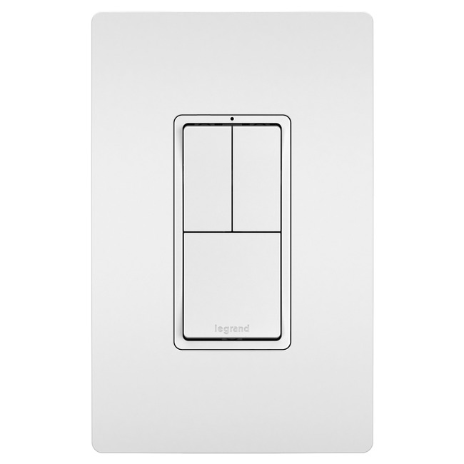 3-Module with Single Pole and 3-Way Switches by Legrand Radiant