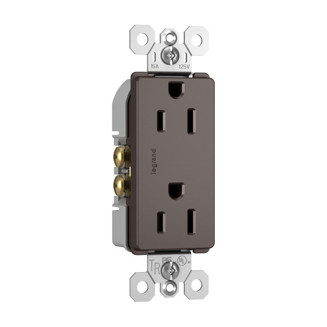 Legrand Tamper-Resistant Outlet 20A - Pack Of 4 White TR Outlets ARTR202W4, Child Safety Shutter