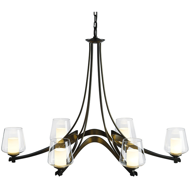 Ribbon Oval Chandelier by Hubbardton Forge