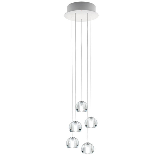 Multispot Beluga Multi-Light Pendant with Round Canopy by Fabbian