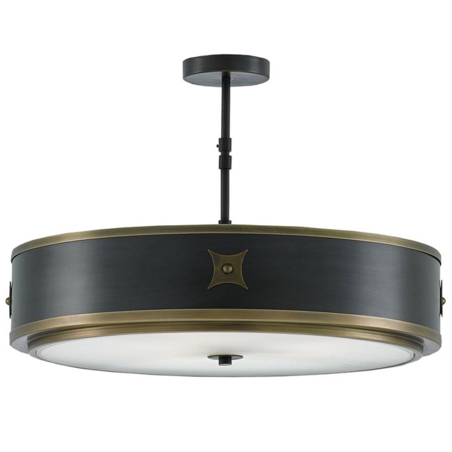 Huntsman Semi Flush Ceiling Light by Currey and Company