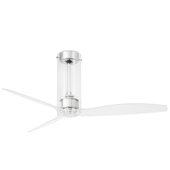 Tube Ceiling Fan w/ Transparent Blades by FARO Barcelona