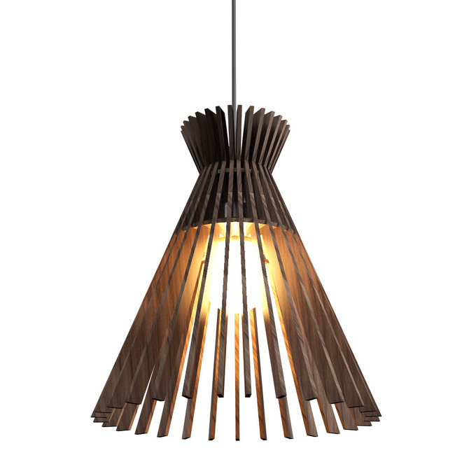 Stecche Di Legno Cone Pendant by Accord Iluminacao